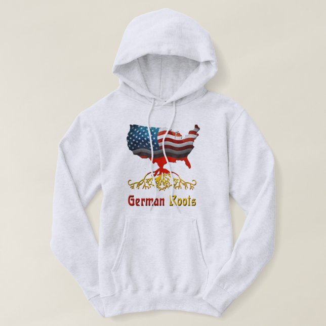 Sudadera El alemán estadounidense raíz Hoodie (Diseño del anverso)