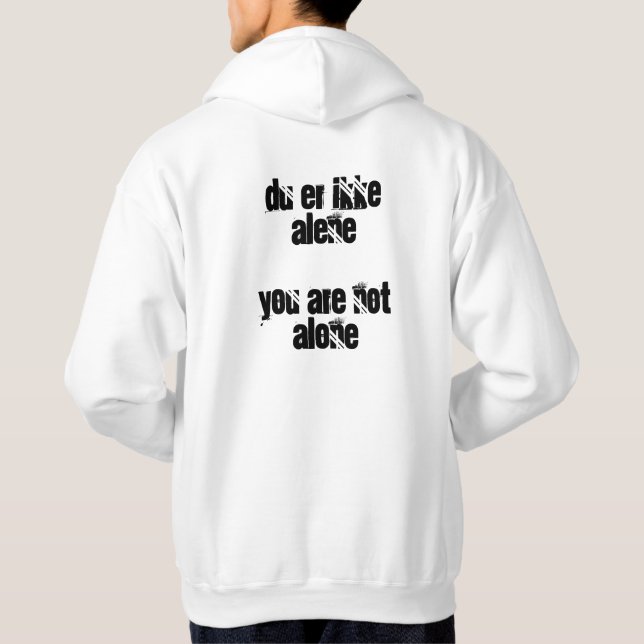 Sudadera el alene/usted del ikke del du er no es camiseta (Reverso)
