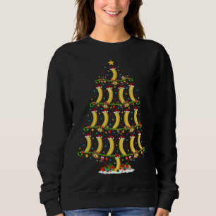 Sudadera El amante de la fruta bananera ilumina la Navidad