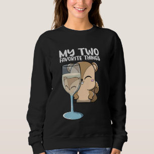 Sudadera El Amante Del Vino Y La Ardilla Cuesta El Reflecti