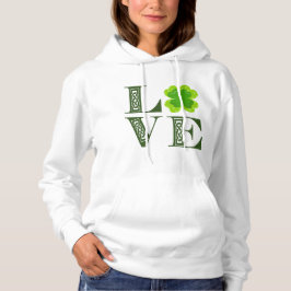 Sudadera El amante verde irlandés Shamrock Celtic Knot LOVE