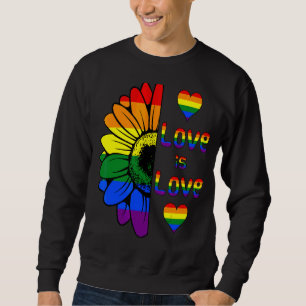 Sudadera El Amor Ama El Arcoiris Girasol Lgbt Lesbiana Gay 