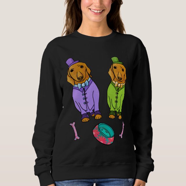 Sudadera El amor de Dachshund (Anverso)