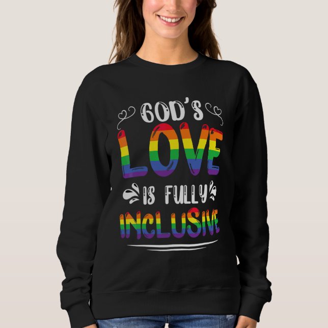 Sudadera El amor de Dios es Lgbt totalmente inclusivo y la  (Anverso)
