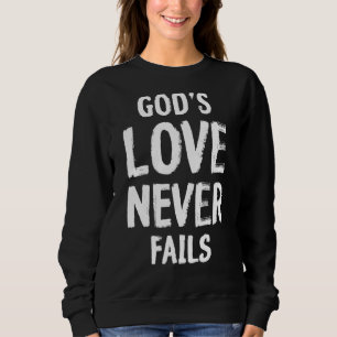 Sudadera El amor de Dios nunca falla en blanco y negro