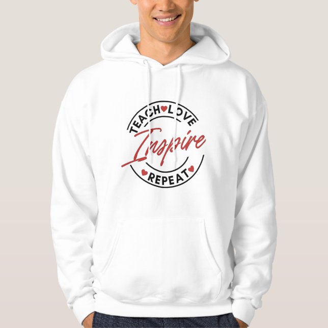 Sudadera El amor de enseñanza inspira motivación (Anverso)