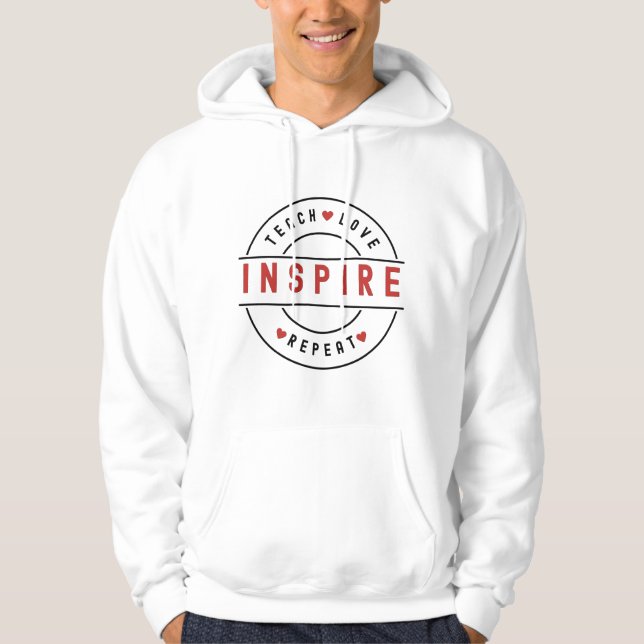 Sudadera El amor de enseñanza inspira motivación (Anverso)