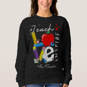 Sudadera El Amor De Enseñanza Inspira Predicar Al Profesor 