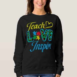 Sudadera El amor de la enseñanza inspira autismo Conciencia