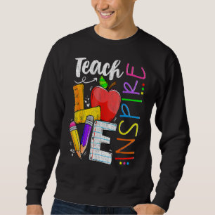 Sudadera El amor de la enseñanza inspira de vuelta a la esc