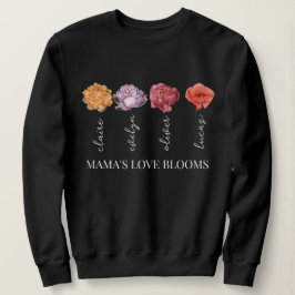 Sudadera El amor de la mamá personalizada florece