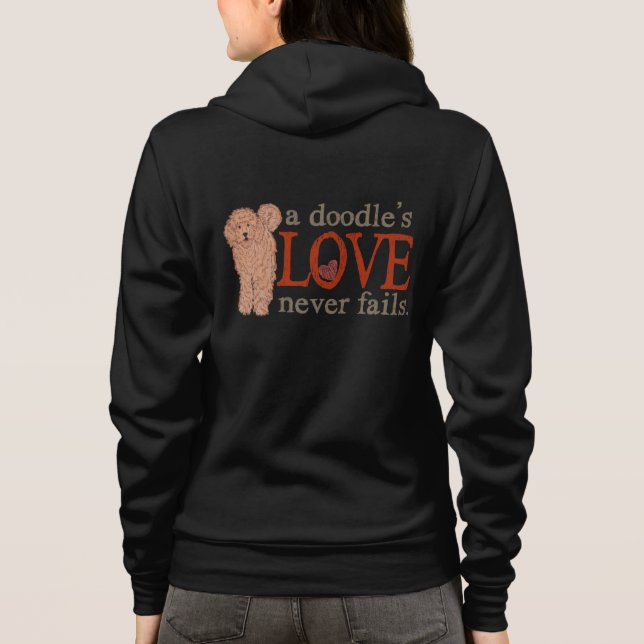 Sudadera El amor de oro del Doodle nunca falla (Reverso)