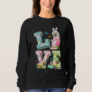Sudadera El amor de Pascua disfrazado de perro maltés