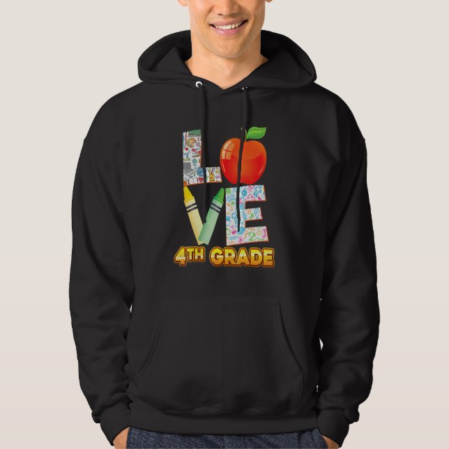 Sudadera El amor de un profesor de cuarto grado de cuarto a (Anverso)