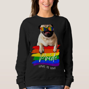 Sudadera El Amor Del Perro Pug Es Amado Orgullo Lgbt Partid