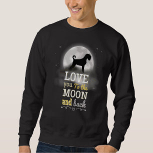 Sudadera El amor del perro Schnauzer en miniatura a la luna