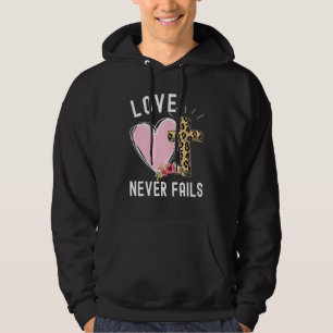 Sudadera El Amor En La Fe Nunca Falla Los Tees Gráficos Cri