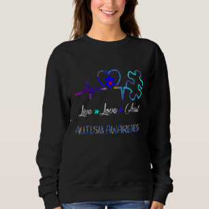 Sudadera El amor en vivo acepta la conciencia del autismo