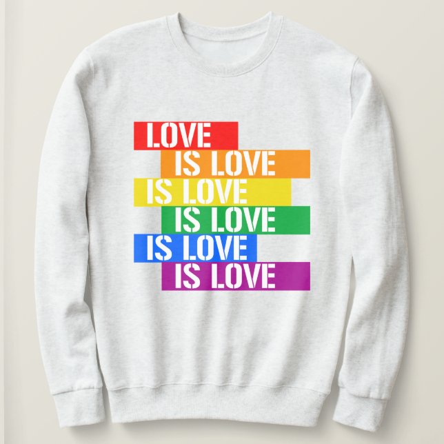 Sudadera El amor es amor (Anverso del diseño)
