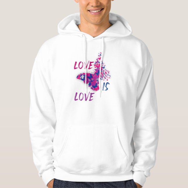 Sudadera El amor es amor Bandera Bisexual LGBTQ+ (Anverso)