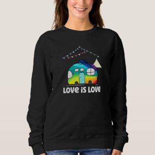 Sudadera El Amor Es Amor Rv Arcoiris Camping Lgbt Lesbiana 