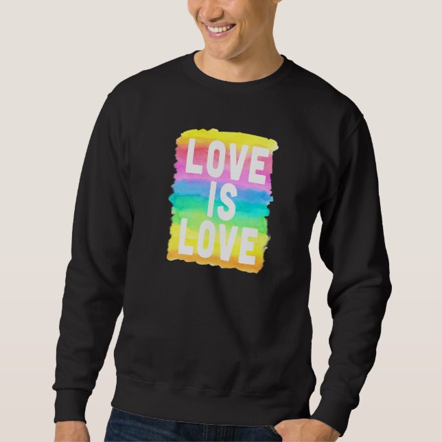 Sudadera El Amor Es El Amor Lgbt Pastel Gráfico Arcoiris (Anverso)
