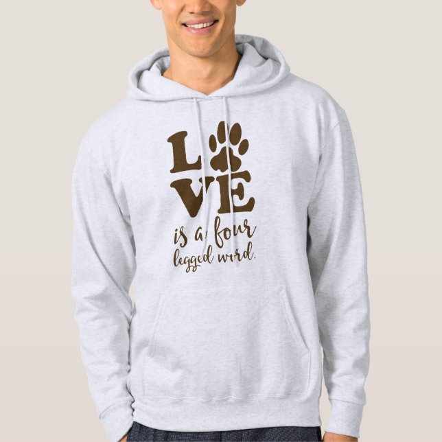 Sudadera El amor es un amante Legged del animal de la (Anverso)