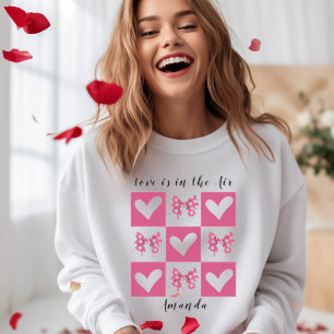 Sudadera El amor está en el estilo del corazón del bloque d