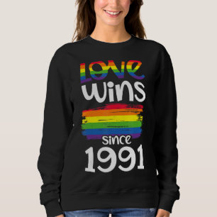 Sudadera El Amor Gana Desde 1991 Celebración Del Orgullo Ar