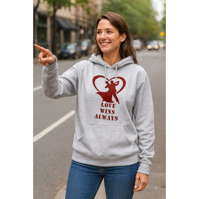 Sudadera El amor gana siempre Hoodie - Puente Unisex Freefi (Subido por el creador)