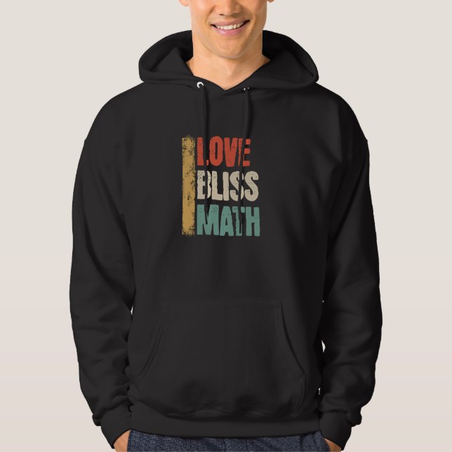 Sudadera El amor gracioso bendice al profesor de matemática (Anverso)