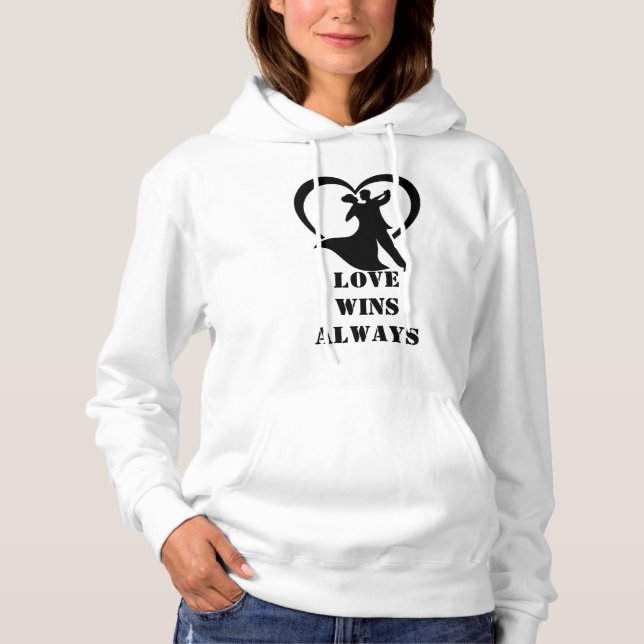 Sudadera El amor libre gana siempre Unisex Hoodie - Inspira (Anverso)