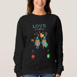Sudadera El Amor Llama Graciosa Pareja Gnomes Lgbt Lesbian