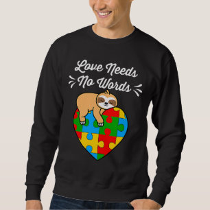 Sudadera El amor no necesita palabras para un autismo eslov