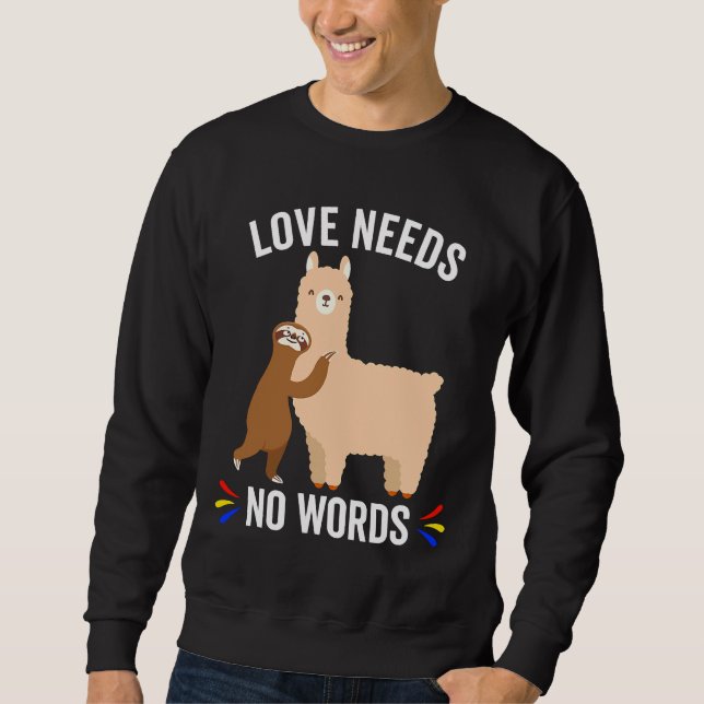 Sudadera El amor no necesita palabras, una llamada lasciva (Anverso)