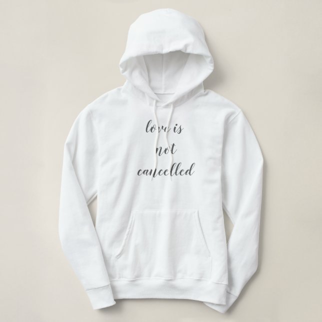 Sudadera el amor no se cancela el diseño de una compra simp (Diseño del anverso)