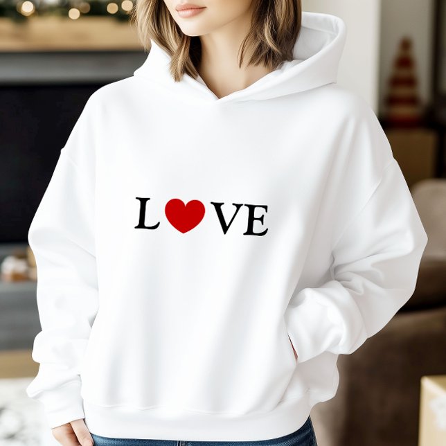Sudadera El Amor Nos Salvará El Lema Blanco (Love Will Save Us Slogan White Hoodie)