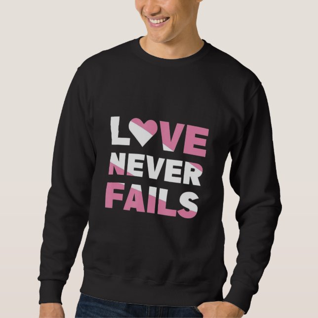 Sudadera El amor nunca falla (Anverso)