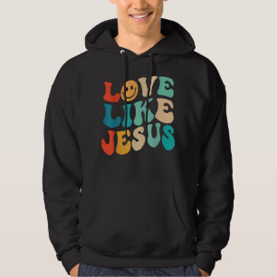 Sudadera El amor retro como Jesús sonreír cara a cara Estét