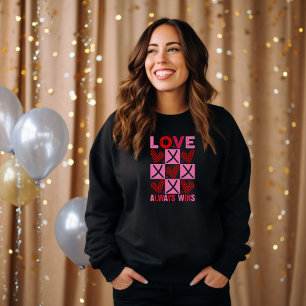 Sudadera El amor siempre gana el El día de San Valentín ros