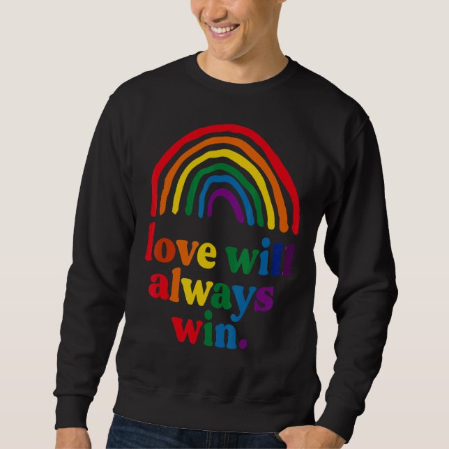 Sudadera El amor siempre ganará el orgullo Rainbow Kid Chil (Anverso)
