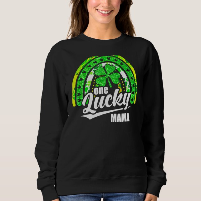 Sudadera El amor verde arcoiris irlandés Patrick's Day One (Anverso)
