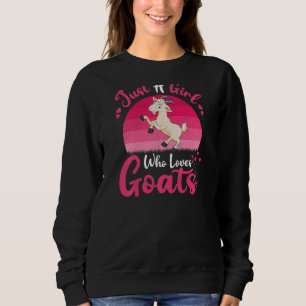 Sudadera El animal de cabra vintage es sólo un Chica que am