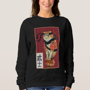 Sudadera El antiguo gato japonés de Catzilla, arte Ninja Ca