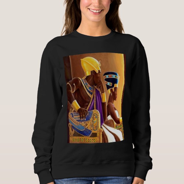 Sudadera El Antiguo Kemet 2 Pharaoh Egipcio De La Realeza Y (Anverso)