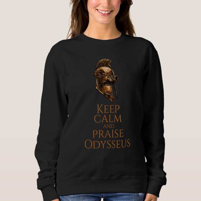 Sudadera El Antiguo Steampunk Griego Mantiene La Calma Y El (Anverso)
