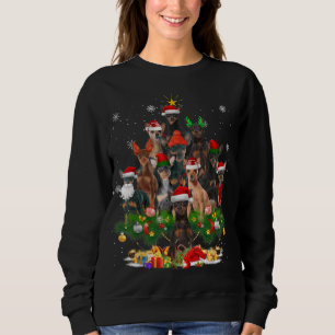 Sudadera El árbol de Navidad de Pinscher en miniatura ilumi