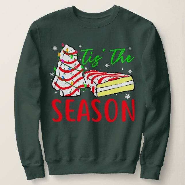 Sudadera El árbol de navidad hace que Debbie-Becky-Jen sea  (Anverso del diseño)