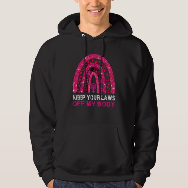 Sudadera El arcoiris boho aleja tus leyes de mi elección co (Anverso)