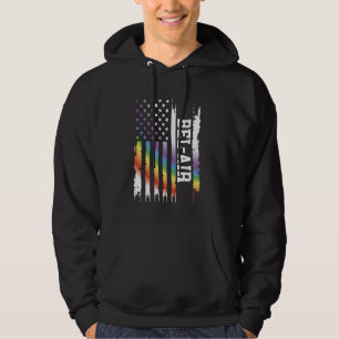 Sudadera El arcoiris con bandera de los EE.UU. con problema